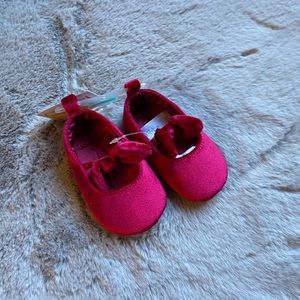 Red infant shoes
